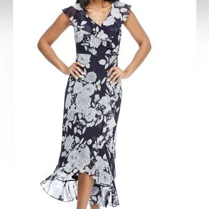 London Times maxi hi low dress 8 NWT